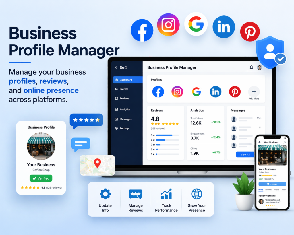 Social Media Management business profile manager